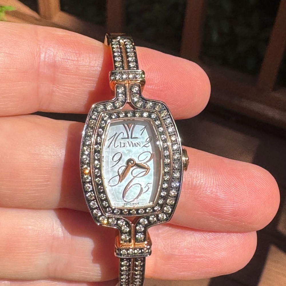 Le Vian Diamonds and Rose Gold tone Watch Gorgeous Authentic